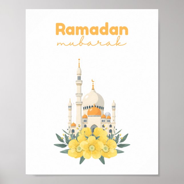Ramadan Mubarak Mosque Wall Print Poster (Vorne)