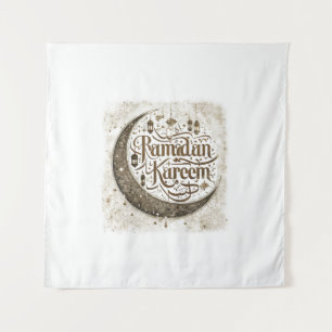 Ramadan Mubarak Muslimische Fastenlaterne Halbmond Wandteppich
