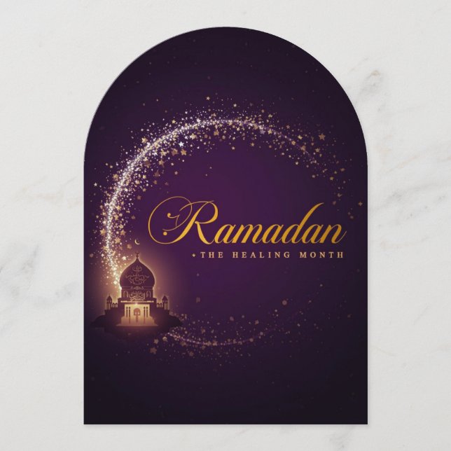 Ramadan MubaraK Personalisierte Feiertagskarte (Vorderseite)