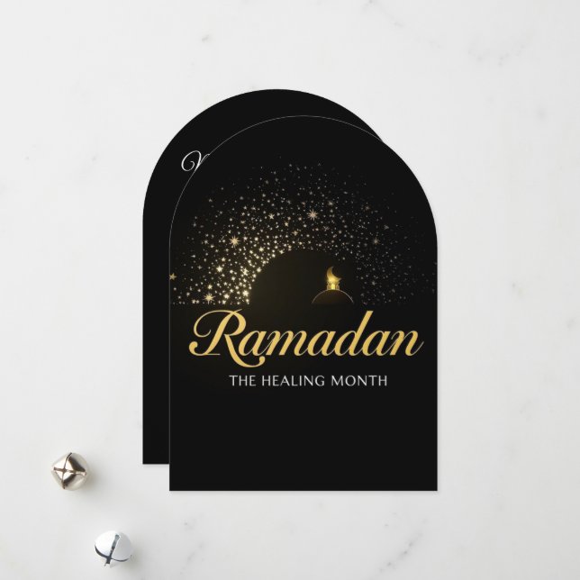 Ramadan MubaraK Personalisierte Feiertagskarte (Vorderseite/Rückseite Beispiel)
