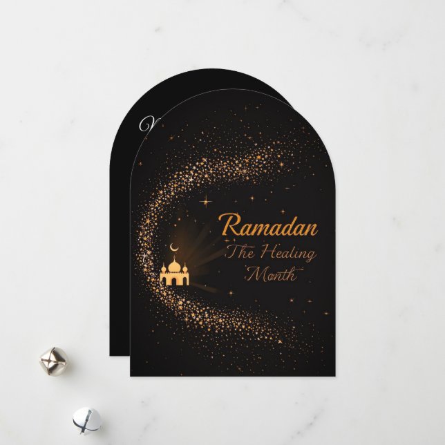Ramadan MubaraK Personalisierte Feiertagskarte (Vorderseite/Rückseite Beispiel)