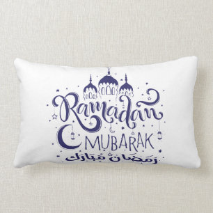Ramadan Mubarak Pillow BLueNight MoonLight Pillow Lendenkissen