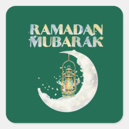 Ramadan Mubarak Quadratischer Aufkleber