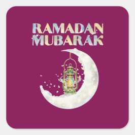 Ramadan Mubarak Quadratischer Aufkleber