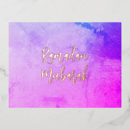 Ramadan Mubarak Ramadan Kareem Hübsche Rose Gold Folien Feiertagspostkarte