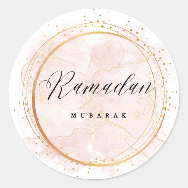 RAMADAN MUBARAK RUNDER AUFKLEBER (Vorderseite)