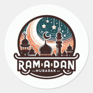 Ramadan Mubarak Runder Aufkleber