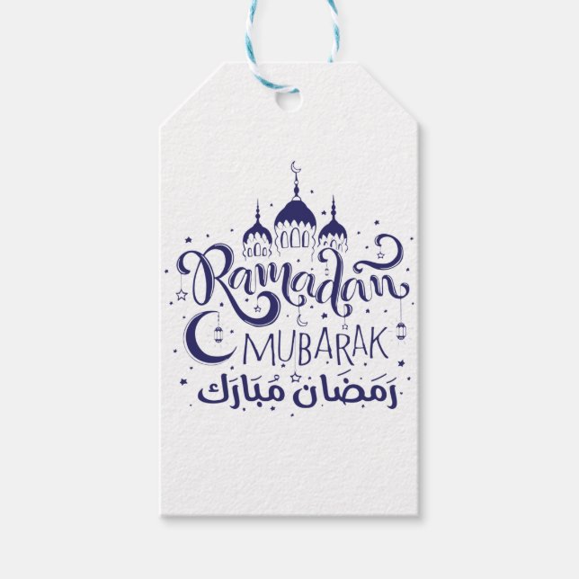 Ramadan Mubarak Tag Geschenkanhänger (Vorderseite)