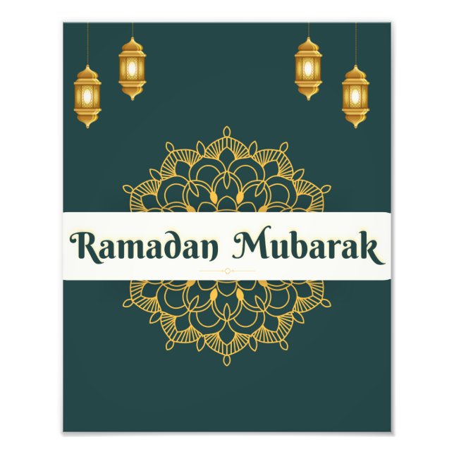 Ramadan Mubarak-Wandkunst Fotodruck (Vorne)