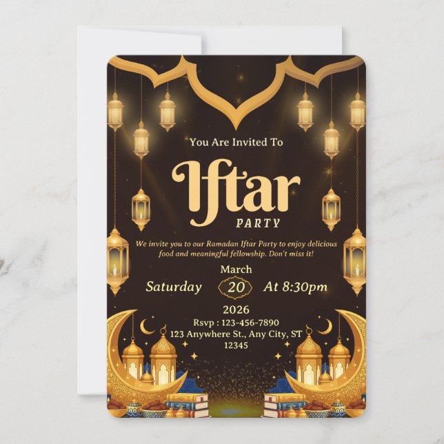 Ramadan Nights: Join Us for a Special Iftar Gather Einladung (Vorderseite)