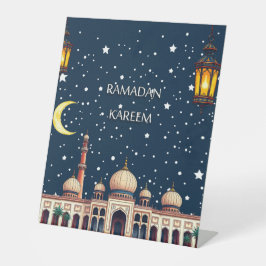 Ramadan Pedestal Sign Sockelschild