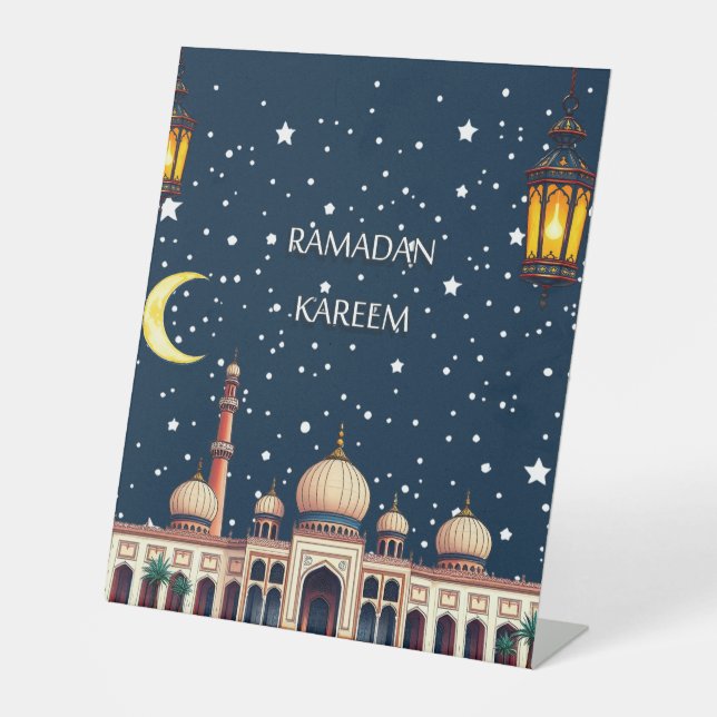 Ramadan Pedestal Sign Sockelschild (Vorderseite)