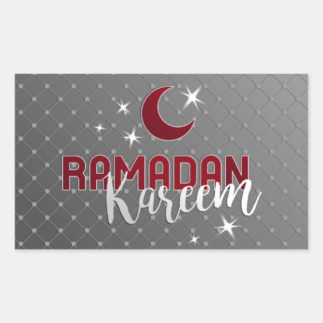 Ramadan Rechteckiger Aufkleber (Vorderseite)