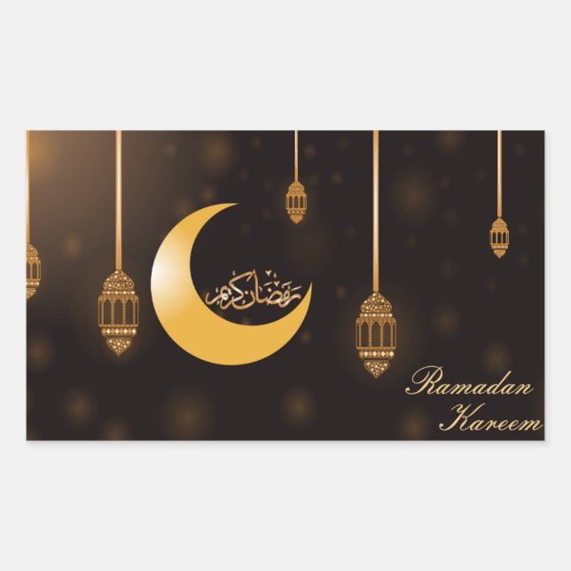 Ramadan Rechteckiger Aufkleber (Vorderseite)