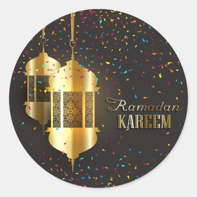 Ramadan Runder Aufkleber (Vorderseite)