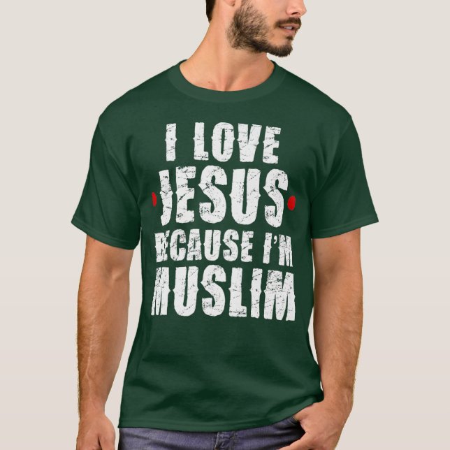 Ramadan Shirt Mubarak Quran I Liebe Jesus Muslim (Vorderseite)