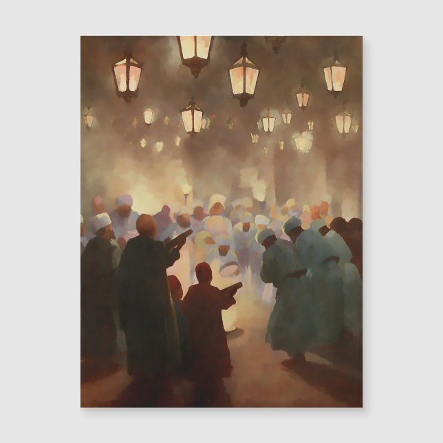 Ramadan-Szene aus der Magnetkarte von 1902 (Vorderseite)