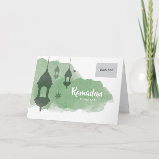 Ramadanunternehmensgruß-Karte - Grün Karte