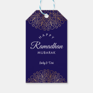 Ramadhan Mubarak Navy und Golden Mandala Geschenkanhänger