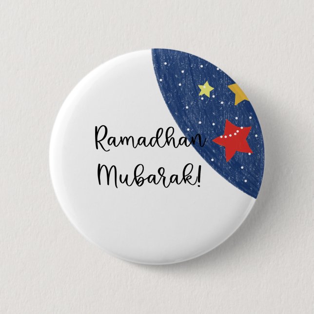 Ramadhan Mubarak zur Welt Button (Vorderseite)