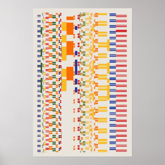 Ramanujan-Zahlen Muster  Poster (Vorne)