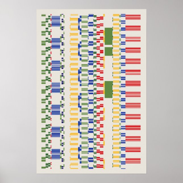 Ramanujannumbers Pattern  Poster (Vorne)