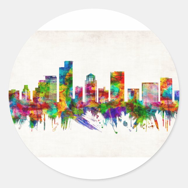 Ramat Gan Israel Skyline Runder Aufkleber (Vorderseite)