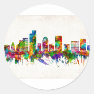 Ramat Gan Israel Skyline Runder Aufkleber