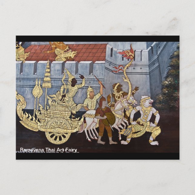 Ramayana Thai Art Fairy Postkarte (Vorderseite)