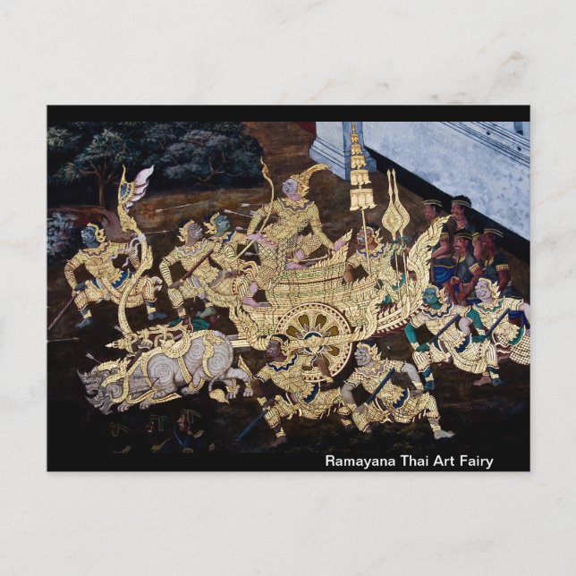 Ramayana Thai Art Fairy Postkarte (Vorderseite)
