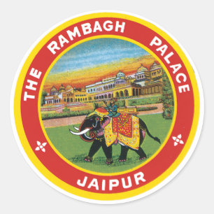Rambagh Palast, Jaipur-Aufkleber Runder Aufkleber