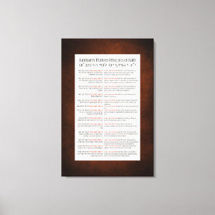 Rambams 13 Prinzipien des jüdischen Glaubens Rot-O Leinwanddruck