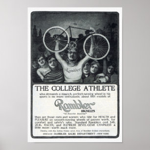 Rambler Bicycle Advertisement Circa 1901 Poster