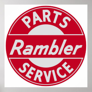 Rambler Parts and Service sign Poster