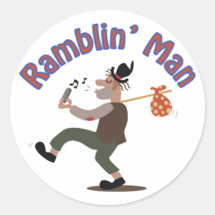 Ramblin Man Runder Aufkleber