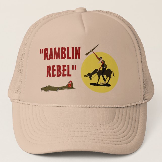 "RAMBLIN, REBEL" TRUCKERKAPPE (Vorderseite)