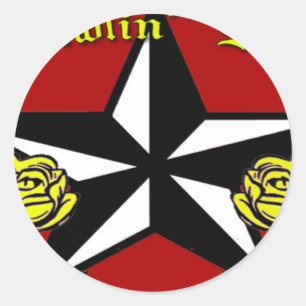 Ramblin Rosen-Aufkleber Runder Aufkleber