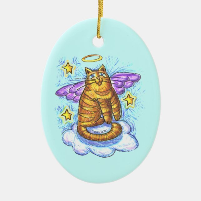 Rambo Kitty Cat Angel individuelle Name Ornament (Vorne)