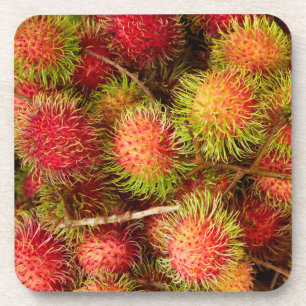 Rambutan-Frucht auf dem Can Duoc-Markt Getränkeuntersetzer