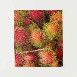 Rambutan-Frucht auf dem Can Duoc-Markt Wandteppich