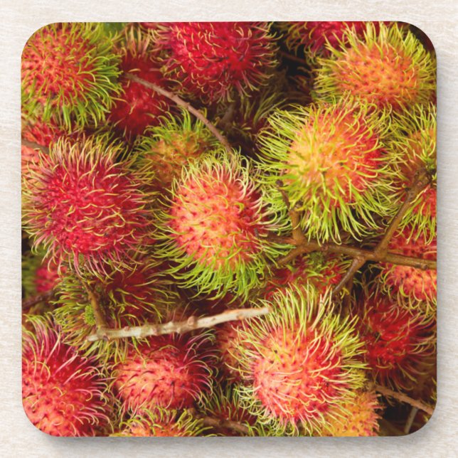 Rambutan Fruit auf dem Can Duoc Market Getränkeuntersetzer (Vorderseite)