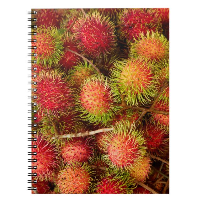 Rambutan Fruit auf dem Can Duoc Market Notizblock (Vorderseite)