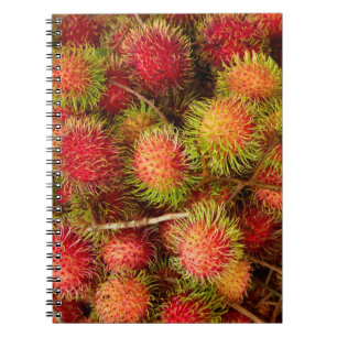 Rambutan Fruit auf dem Markt von Can Duoc Notizblock