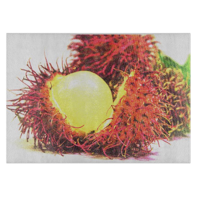 "Rambutan Fruit" Niedliches Foto. Jetzt kaufen Schneidebrett (Vorderseite)