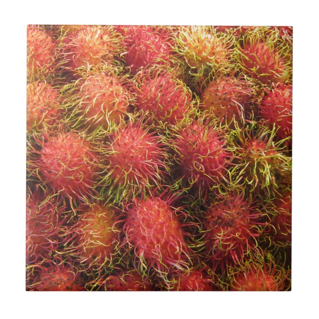 Rambutan Tropical Fruit Fliese (Vorderseite)