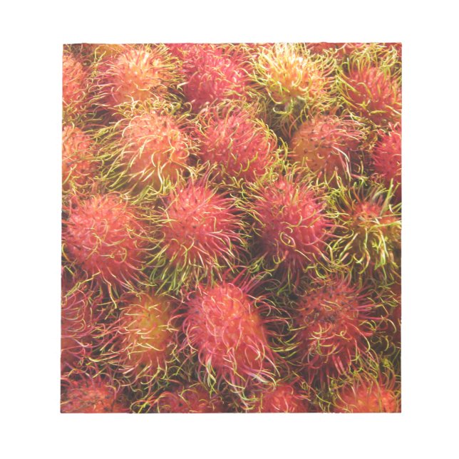 Rambutan Tropical Fruit Notizblock (Vorderseite)