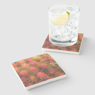Rambutan Tropical Fruit Steinuntersetzer