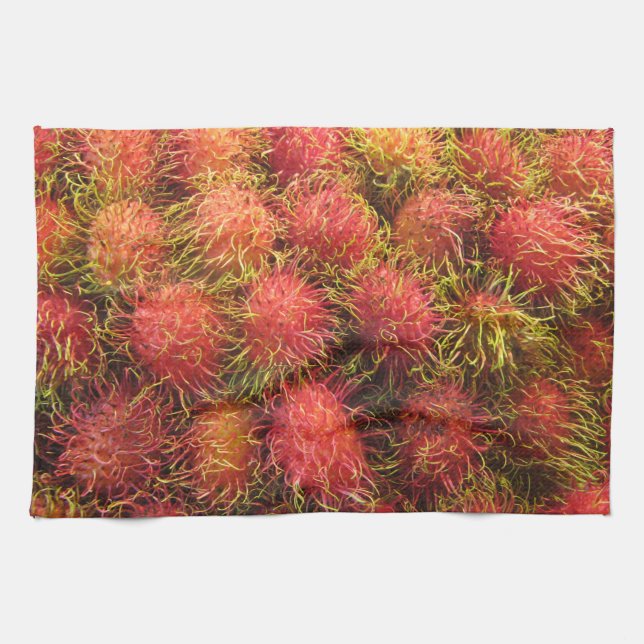 Rambutan-tropische Frucht Küchentuch (Horizontal)
