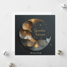 Ramdan Kareem Personalized  Hilal Elegant Card Feiertagskarte