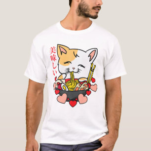 Ramen - Anime Cat - Manga Japanische Kultur Kunst  T-Shirt